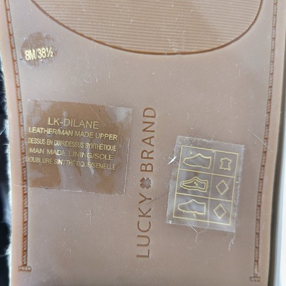 Lucky Brand Dilane Canyon Sandals, Black Embossed Nubuck, Womens Size 6.5 - Picture 10 of 10